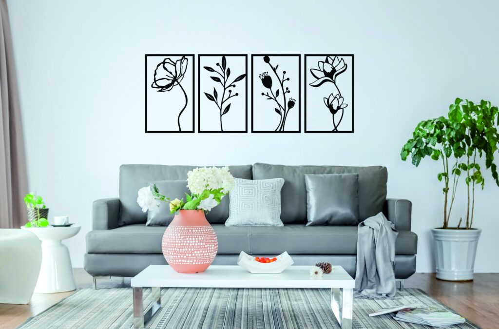 Set floral – 4 piezas, 40 × 120 cm